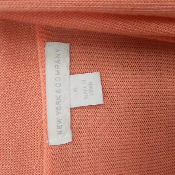 New York & Company Peach Crossover Cardigan - Women's Medium - Picture 2 of 5